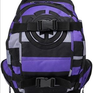 Purple and black element bag